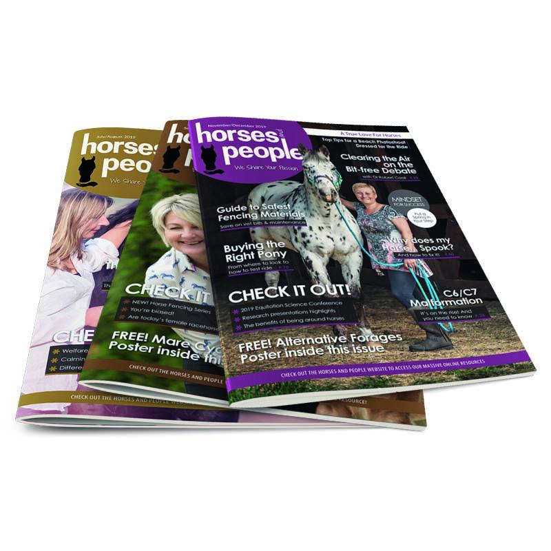 Product Shot - Stack of 3 Magazines Jul-Dec Stack of three Horses and People Magazines