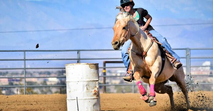 taking action FB Barrel Racer. Taking Action