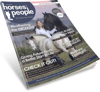 Horses and People Magazine July 2018 issue cover.