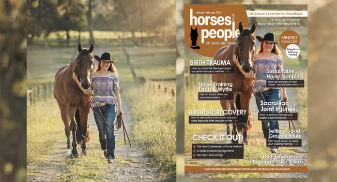 Hanna Rush and Dougie Horses and People Magazine January-February 2021 issue