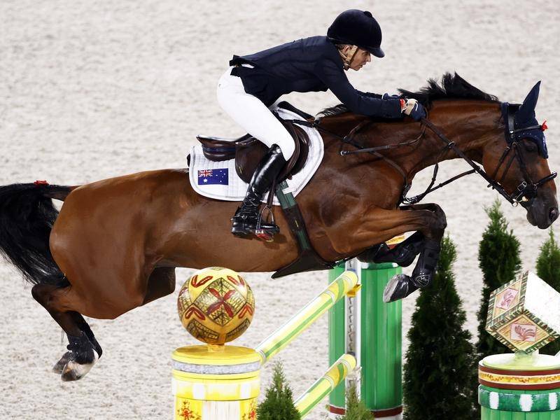 Edwina Tops-Alexander riding the 13-year-old bay mare Identity Vitseroel, with whom she has been partnered with since 2019